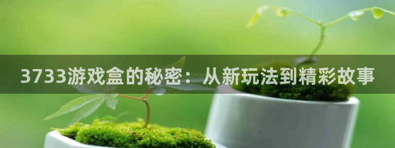 威廉希尔体育官网：3733游戏盒的秘密：从新玩法到精彩故事