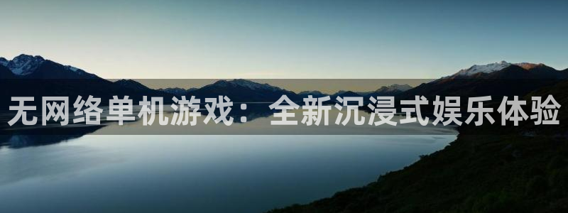 威廉希尔正版app：无网络单机游戏：全新沉浸式娱乐体验